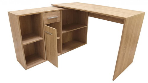 ARTENAT Diego, 123,5 cm, modular, Eiche Sonoma - Schreibtisch - Hauptbild