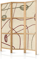 Artgeist Beaded labyrinth 135 × 172 cm, beige - Room Divider