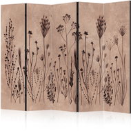 Artgeist Plant Vintage, double-sided, 225 × 172 cm, white - Room Divider