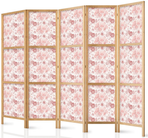 Artgeist Pink Blossoming 225 × 172 cm, pink - Room Divider - Main image