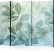 Artgeist Large leaves in green and mint shades, acoustic, 225 × 172 cm, multicoloured - Room Divider
