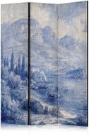 Artgeist Italian landscape, double-sided, 135 × 172 cm, blue - Room Divider
