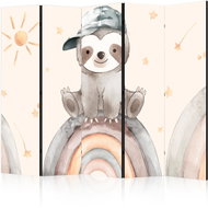 Artgeist Happy Lenh, double-sided, 225 × 172 cm, white - Room Divider
