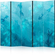 Artgeist Koi fish under water, single-sided, 225 × 172 cm, blue - Room Divider
