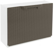 ARTPLAST Rattan U50-FRT Plastový botník, šířka 51 cm, taupe/bílý - Shoe Rack