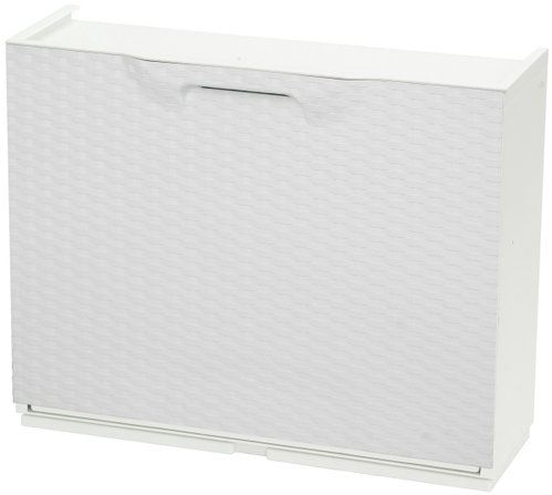 ARTPLAST Rattan U50-FRW Plastic shoe rack, width 51 cm, white - Shoe Rack - Main image