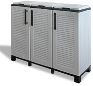 ARTPLAST Family Segregated Waste Cabinet, 102cm, Grey - Rubbish Bin
