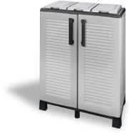 ARTPLAST Family Segregated Waste Cabinet, 68cm, Grey - Rubbish Bin