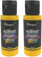 Artmagico Premium 59 ml, Mid Yellow, pack of 2 - Acrylic Paints