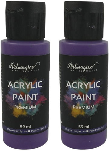 Artmagico Premium 59 ml, Mauve Purple, pack of 2 - Acrylic Paints - Main image
