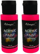 Artmagico Premium 59 ml, Peach Red, pack of 2 - Acrylic Paints