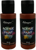Artmagico Premium 59 ml, Burnt Sienna, pack of 2 - Acrylic Paints