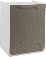 ArtPlast Rattan R34-1FRT, tipping basket, 34 × 29 × 47 cm, taupe/white - Storage Box