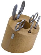 Artelengo Manicure stand with 5 tools, beech wood - Organiser