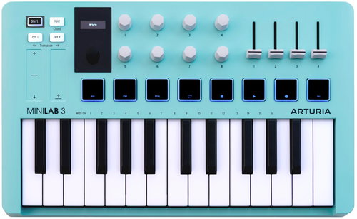 Arturia MiniLab 3 Aquamarine - MIDI-Controller - Hauptbild