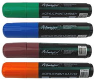 Artmagico Jumbo acrylic 15 mm, Earth - set of 4 (green, blue, brown, orange) - Markers