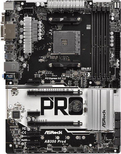 ASROCK AB350 Pro4 - Motherboard - Main image