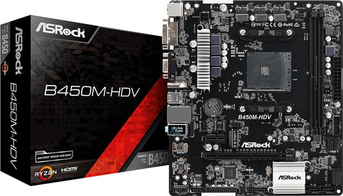 ASROCK B450M-HDV - Motherboard - Main image