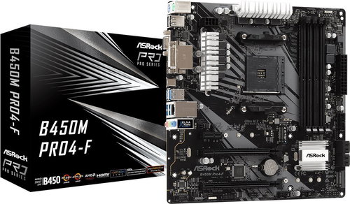 ASRock B450M PRO4-F - Motherboard - Main image