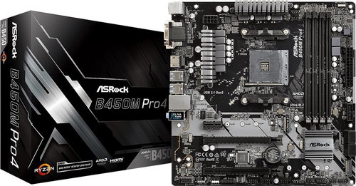 ASROCK B450M Pro4 - Motherboard - Main image