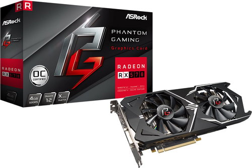 ASROCK Radeon RX570 Phantom Gaming X 4G OC - Graphics Card - Main image