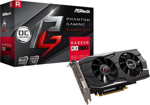 ASROCK Radeon RX570 Phantom Gaming D 8G OC - Graphics Card - Main image