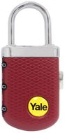 YALE YP3/31/123/1 Gem Luggage 3-digit Combination Lock Burgundy - Padlock