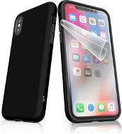 My Case "Pitch-black" + Protective foil for APPLE iPhone XS - Protective Case by Alza