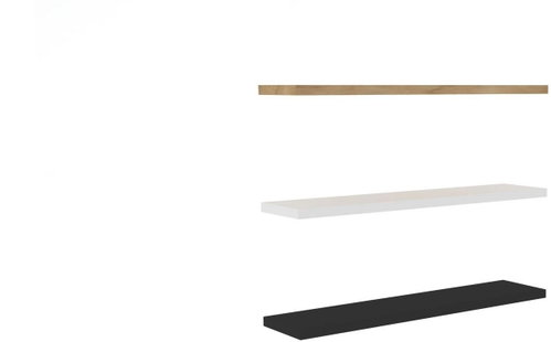 ASIRGROUP Wall shelf AMAURY - 3 pieces, sapphire oak/anthracite/white - Shelf - Main image