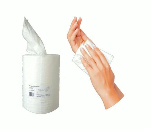 FBF Naturalky non-woven perforated cloth in roll of 200 pieces 37 × 40 cm, 50 g/m2 - Hand Paper Towels - Main image