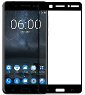 Screenshield NOKIA 6 (2017) Tempered Glass Protection (full COVER black) on the screen - Glass Screen Protector
