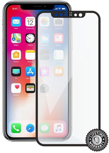 Screenshield APPLE iPhone X/XS for display, black - Glass Screen Protector - Main image