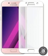 Screenshield Samsung A320 Galaxy A3 (2017) Tempered Glass Proection (FULL COVER WHITE METALLIC FRAME) - Glass Screen Protector