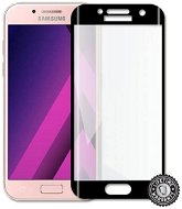 ScreenShield Samsung A320 Galaxy A3 (2017) edzett üveg védelem (teljes fedés, fekete fémes keret - Üvegfólia