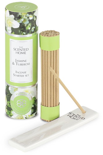 ASHLEIGH & BURWOOD Jasmine & Tuberose mini reed diffuser gift set with ceramic holder 12cm - Incense Sticks - Main image