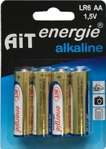 AiT batteries LR6 Alkaline, AA - blister 4 pcs - Disposable Battery - Main image