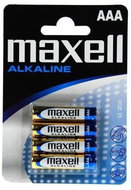 Maxell AAA Alkaline batteries, blister 4 pcs - Disposable Battery