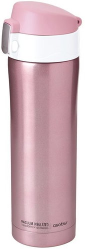 ASOBU Trendy Ladies Diva Thermos Beverage Container, White&Brown 450ml - Thermos - Main image