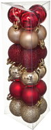 ATMOSPHERA Christmas decorations - plastic flasks, red and gold, diameter 3 cm, 18 pcs - Christmas Ornaments