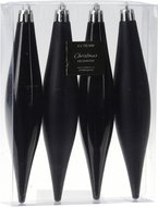 HOME STYLING COLLECTION Christmas ornaments, black, 4 pcs - Christmas Ornaments