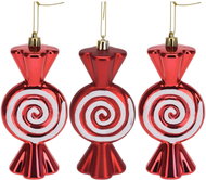 Home Styling Collection Vánoční dekorace na stromeček BONBONY, 3 ks, červené - Vánoční ozdoby
