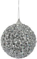 HOME STYLING COLLECTION Christmas ornaments - ball, glitter, silver, diameter 8 cm - Christmas Ornaments