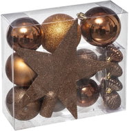 FÉÉRIC LIGHTS AND CHRISTMAS Christmas ornaments - balls with star, gold, 18 pcs - Christmas Ornaments
