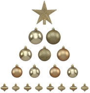 FÉÉRIC LIGHTS AND CHRISTMAS Christmas ornaments - balls with star, gold, 18 pcs - Christmas Ornaments