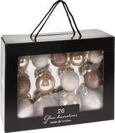 EH Excellent Houseware Vánoční koule v béžové barvě, sada 26 ks - Vánoční ozdoby