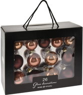 EH Excellent Houseware Vánoční koule v měděné barvě, 26 ks - Vánoční ozdoby