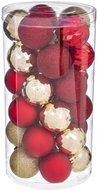 FÉÉRIC LIGHTS AND CHRISTMAS Christmas decorations - balls, bulbs, red and gold, diameter 6 cm, 30 pc - Christmas Ornaments