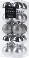 HOME STYLING COLLECTION Christmas ornaments - balls, silver, diameter 4 cm, 20 pcs - Christmas Ornaments