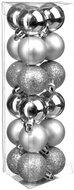 ATMOSPHERA Christmas decorations - plastic flasks, silver, diameter 3 cm, 18 pcs - Christmas Ornaments
