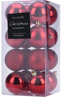 HOME STYLING COLLECTION Christmas ornaments - balls, red, diameter 5 cm, 16 pcs - Christmas Ornaments